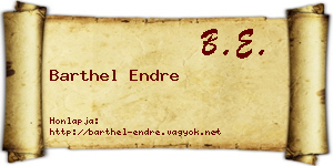 Barthel Endre névjegykártya